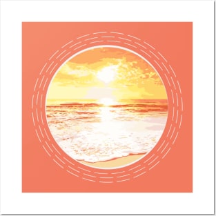 Warm Sunny Day At The Beach Abstract Nature Art Posters and Art